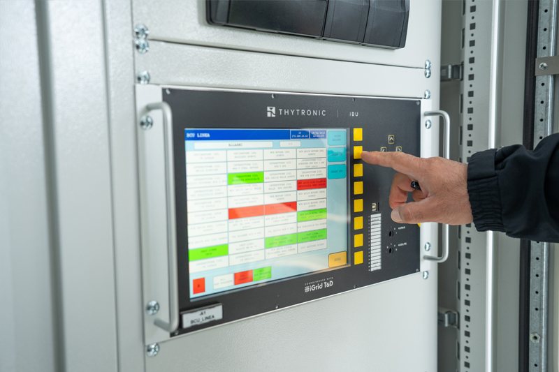 Thytronic control panel in an HV/MV substation